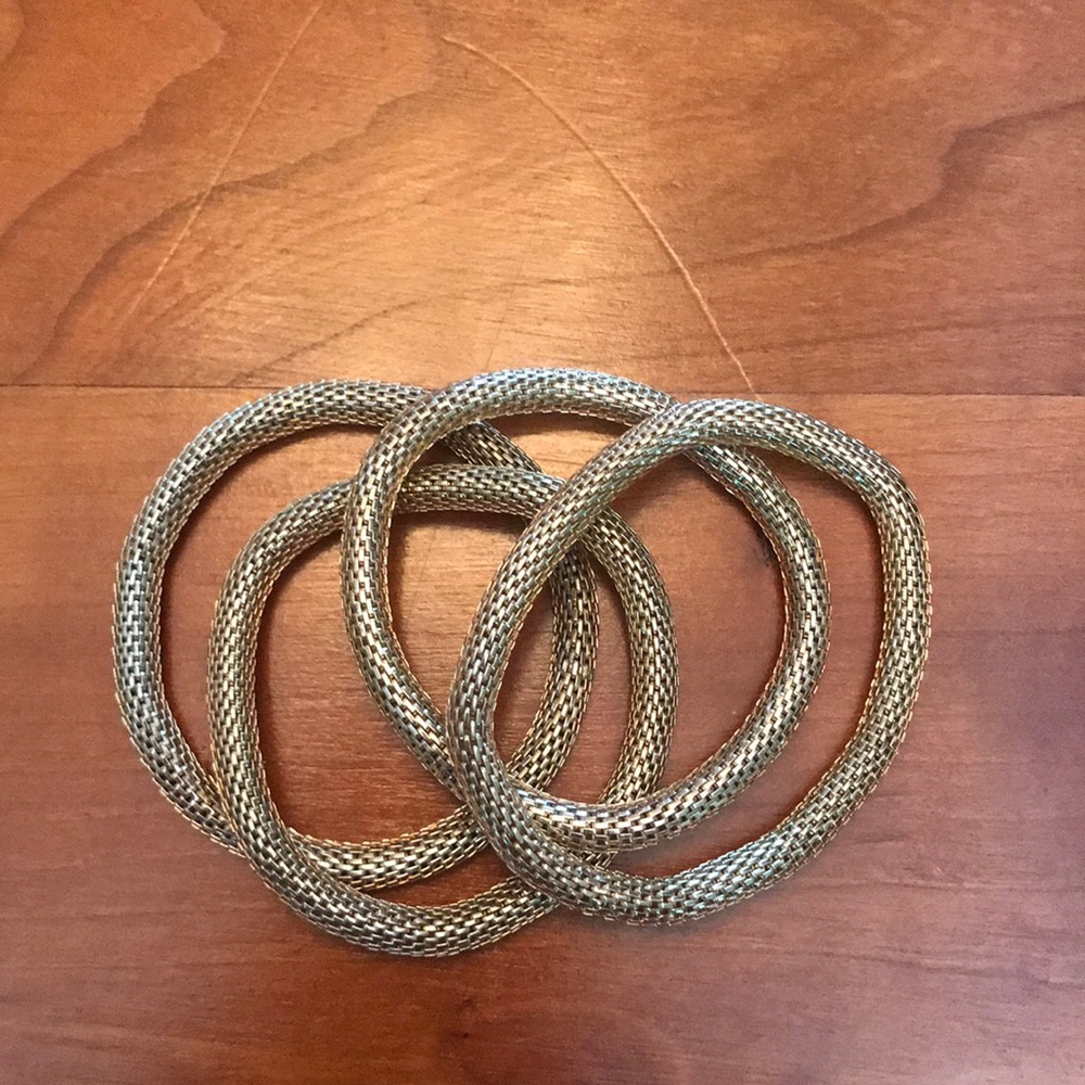 Gold Stretch Bracelets- set of 4